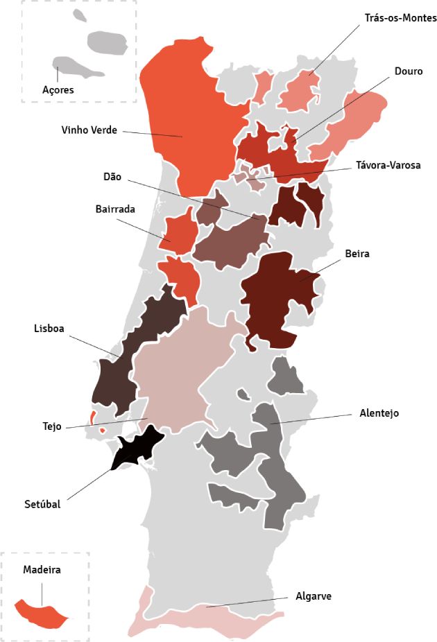Wijnstreken in Portugal